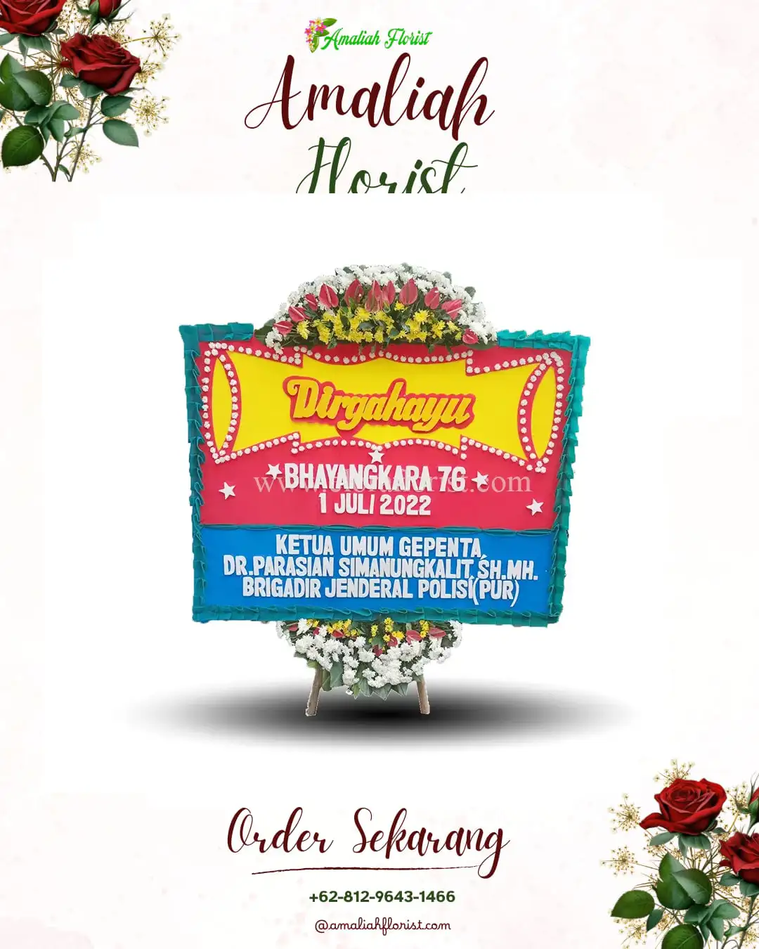 Papan Bunga HUT Ulang Tahun Pangkalan Banteng